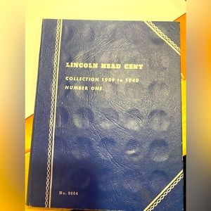 Us penny collection ranging from 1909-1970’s